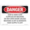 Signmission OSHA Danger, 220V And 460V 220V Supplied By Machine Do, 10in X 7in Decal, 10" W, 7" H, Landscape OS-DS-D-710-L-1951 - alternate 1